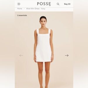 POSSE Alice mini dress, size small white